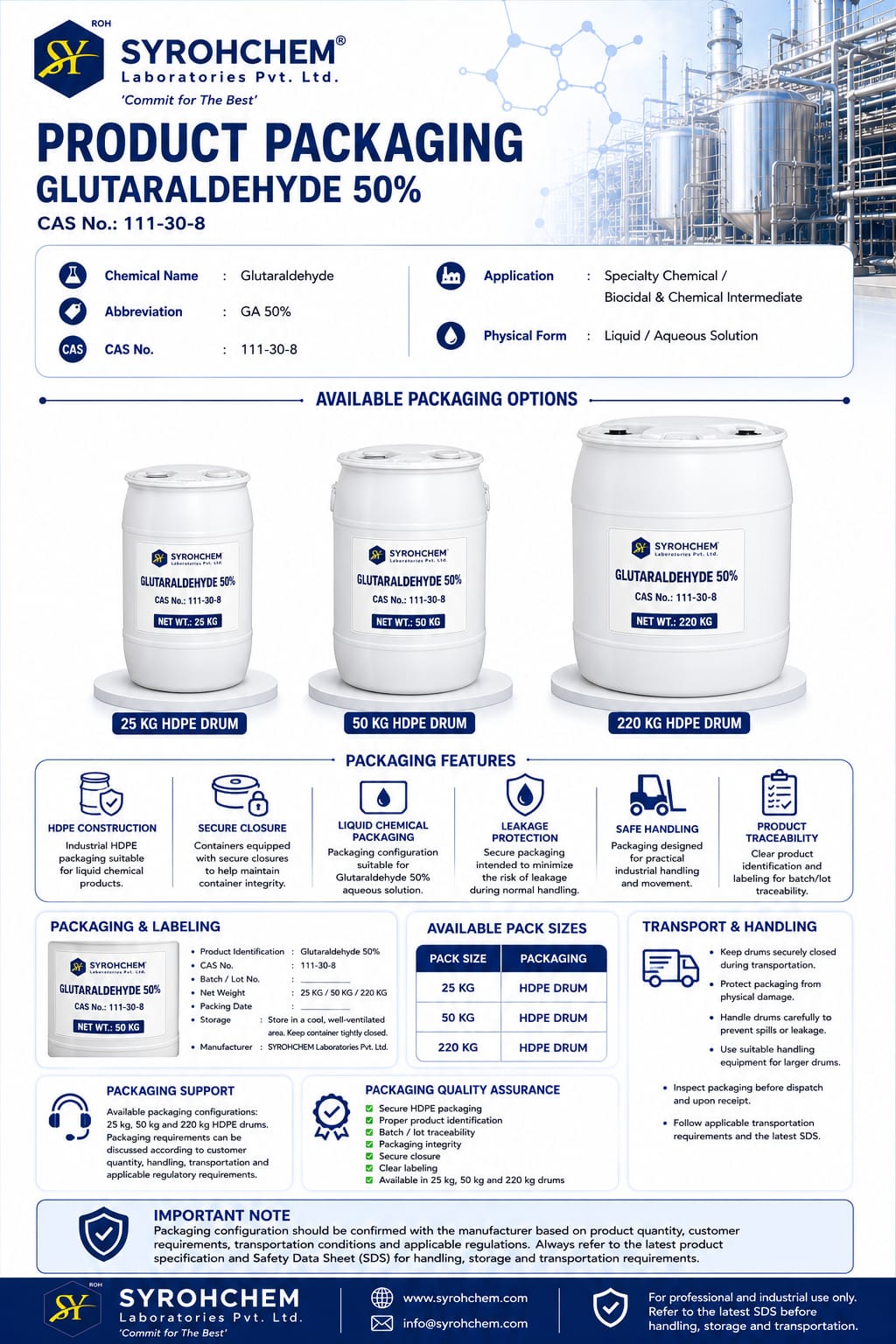 Bulk Tanker Supply packaging